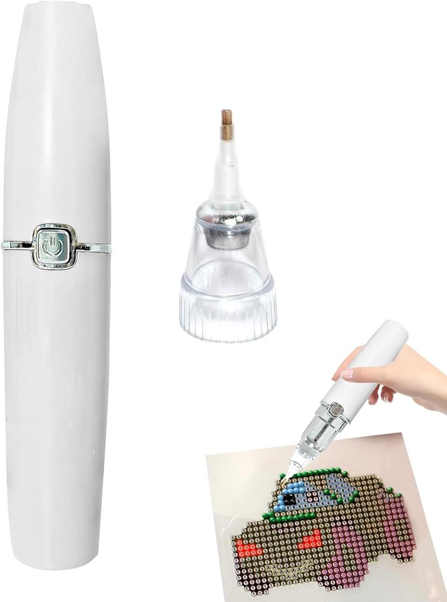 Diamant Schilderpen - Strassteen Applicator - Creatief Knutselen - Automatische Zuigkracht - 155 cm - Wit