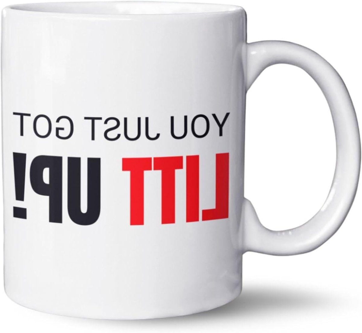 Koffiemok - Themabeker - Kantoor Humor - Dubbelzijdig Bedrukt - 325 Milliliter - Wit