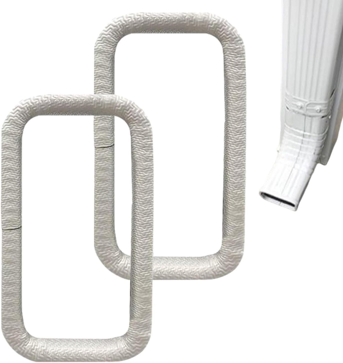 Regenpijp Beschermer - Anti-Blad Systeem - Dakgoot Schoonhouden - Eenvoudige Installatie - 2 Stuks - Wit