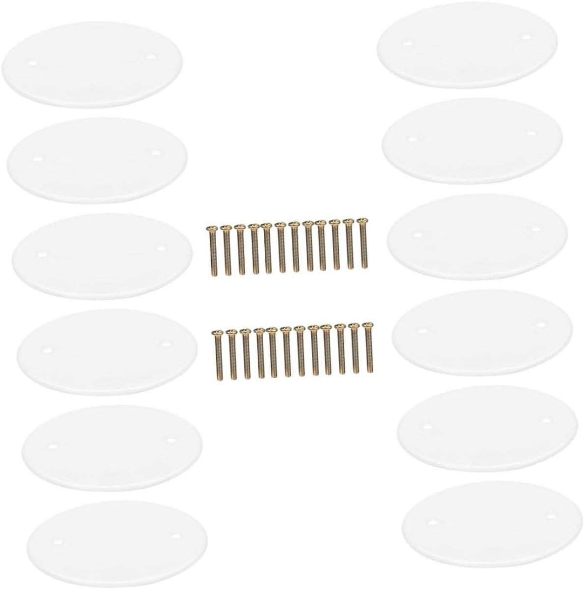 Plafondafdekplaten - Blindplaten - Gaten Afdekken - Strak Design - 12 Stuks - Wit