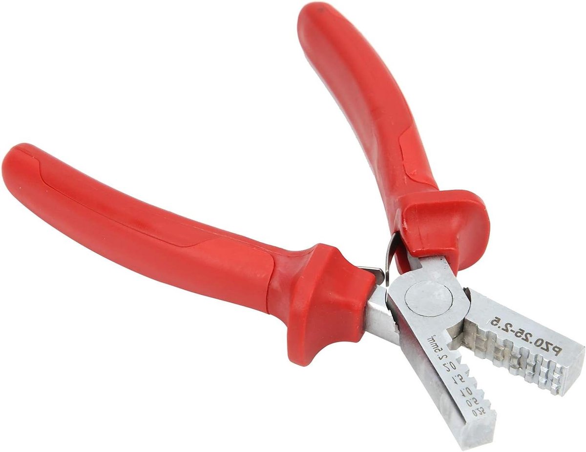 Krimptang - Draadverbinder - Nauwkeurig Krimpen - Ergonomische Grip - 0.25-2.5mm² - Rood