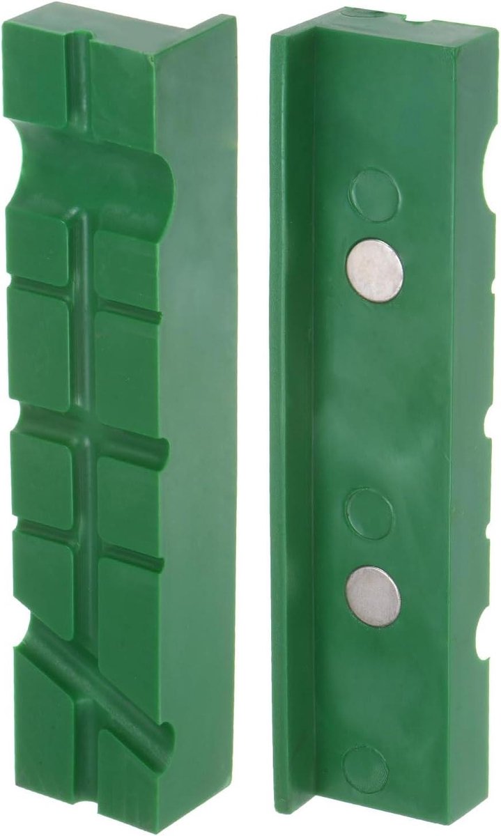 Magnetische bankschroef - Klembekken Beschermers - Werkstuk Beschermen - Magnetische Bevestiging - 15 cm - Groen