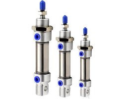 Luchtcilinder - Mini Cilinder - Industriële Automatisering - Dubbelwerkend - 20mm Boring 75mm Slag - Metaal