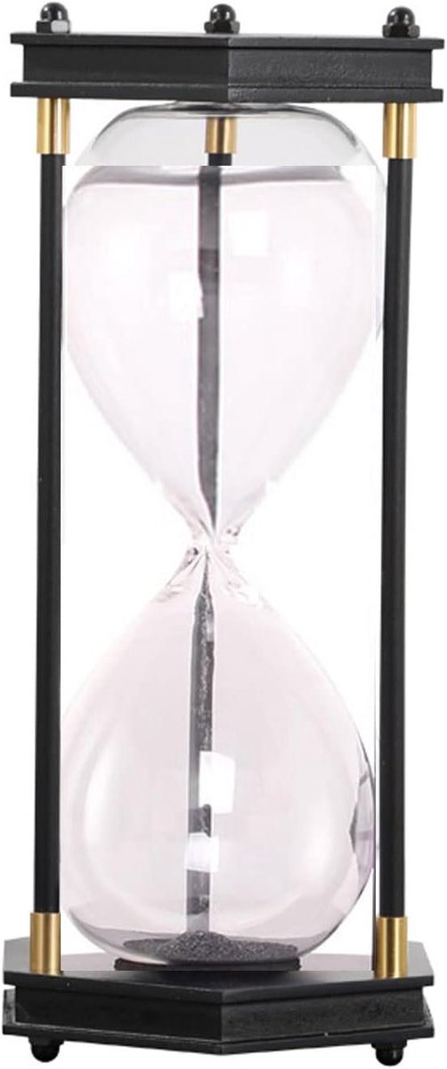 Zandloper Timer - Zandklok Decoratie - Koken Bordspellen - 30 Minuten Tijd - 25 x 6 cm - Paars