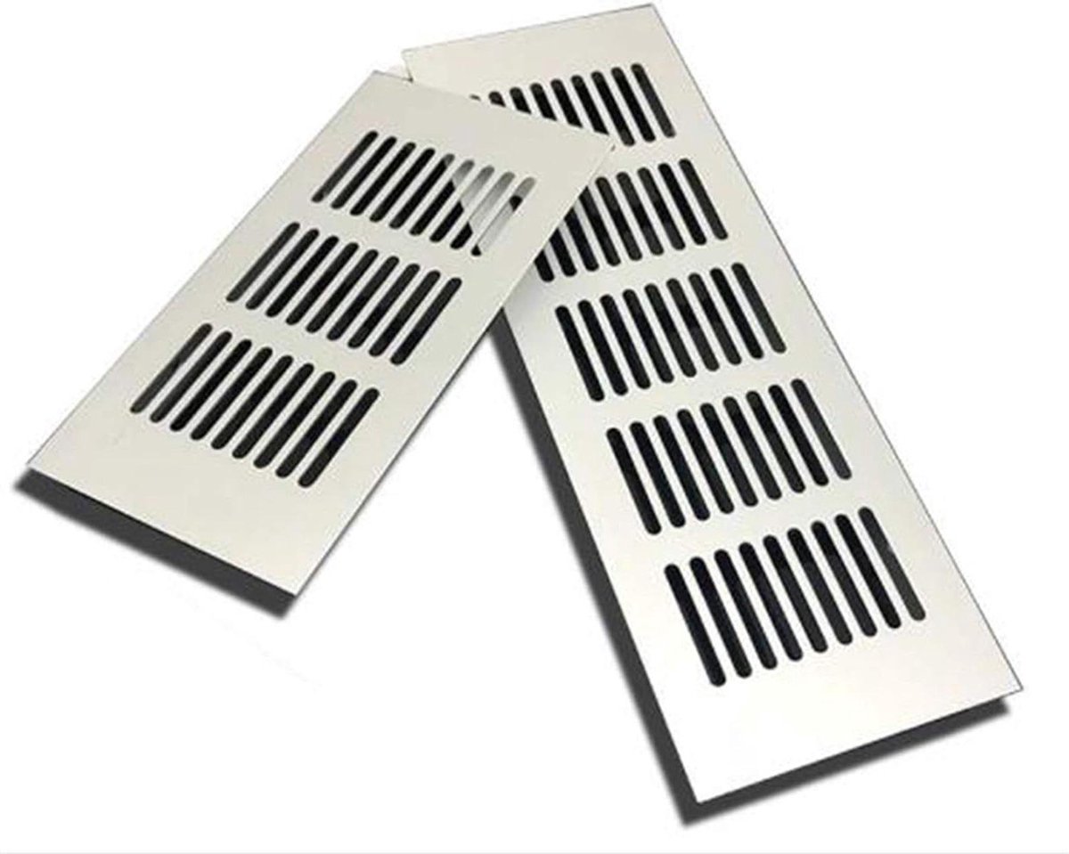 Ventilatie Roosters - Luchtventielen Blad - Afzuiging Keuken - Geperforeerd Ontwerp - 80 X 225 - Aluminium