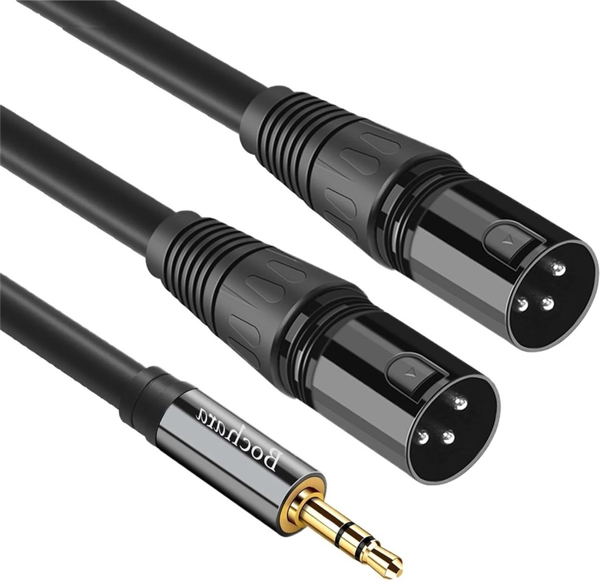 Audiokabel - Stereo naar XLR - Muziekapparatuur Verbinden - OFC Koperen Kern - 5 Meter - Zwart