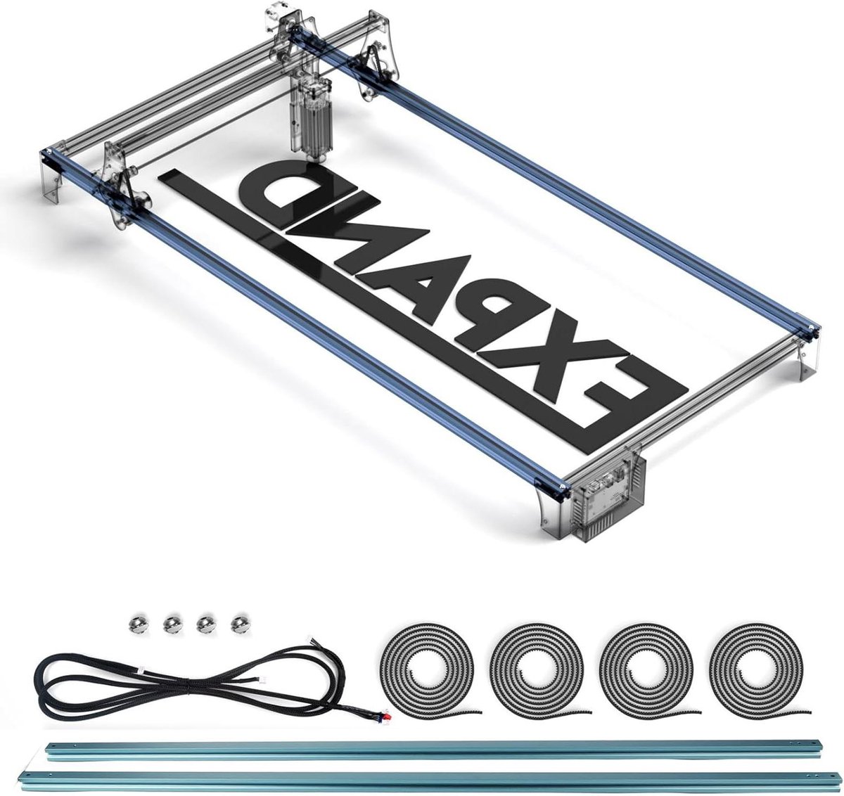 Graveergebied Uitbreidingskit - Accessoire Set - Hout Metaal Bewerken - Groter Graveervlak - 950x410mm - Zwart