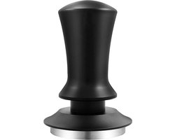 Espresso Stamper - Koffie Tamper - Betere Espresso - Gekalibreerde Veer - 53 mm - Zwart