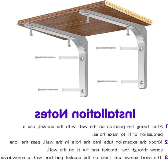 Hoeksteun voor Planken, 4 Stuks Metalen Hoekbeugels voor Wandmontage, 150mm x 129mm, Wit, Stevig en Duurzaam — afbeelding 2