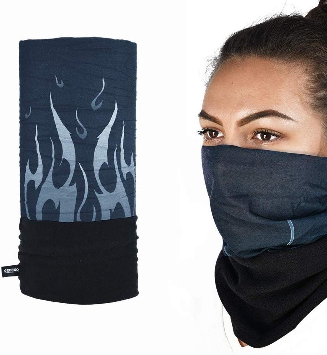 Halsband - Nekwarmer - Motorrijden - Ademend fleece - One Size - Meerkleurig