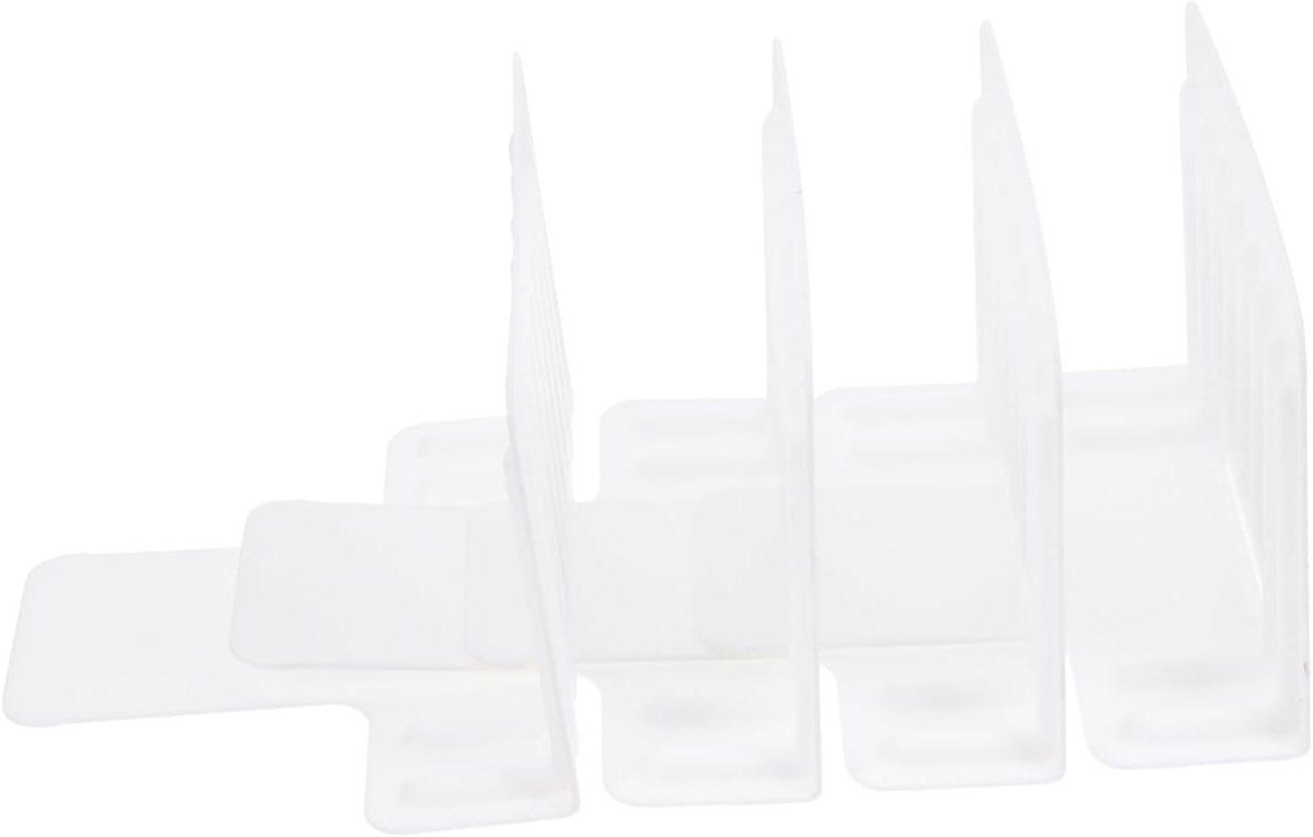 Koelkast Verdelers - Lade Organizers - Voedsel Sorteren - Stevig Plastic - 4 Stuks - Wit