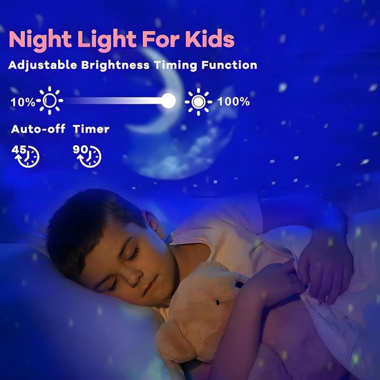 Astronaut Sterrenprojector - Nachtlamp Decoratie - Kinderkamer Verlichting - Draadloze Muziek Afstandsbediening - 8.6 x 7.6 x 12.5 cm - Wit — afbeelding 3