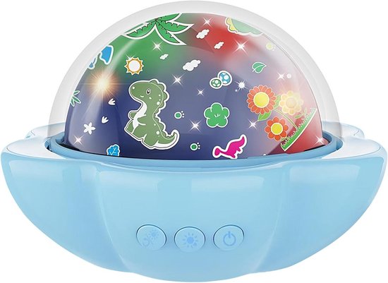 Kinder Nachtlamp Projector - Dinosaurus Projectielamp - Slaapkamer Sfeer - Dubbele Thema Kappen - 12 x 18 x 12 cm van kinder — afbeelding 2