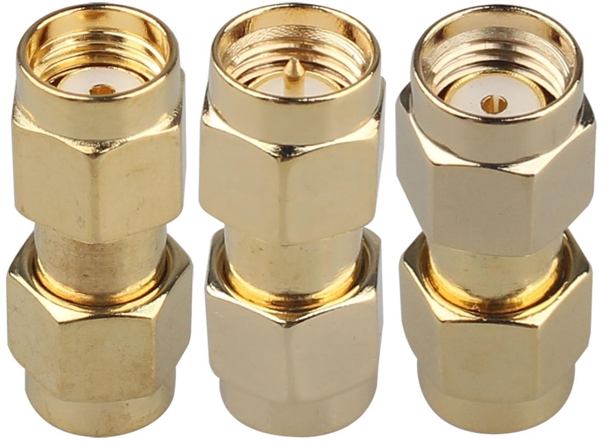aladdien - Coaxiale connector - FPV Antenne - Radio verlengkabel - Router - RP-SMA - Male to Male - Coupler - Converter