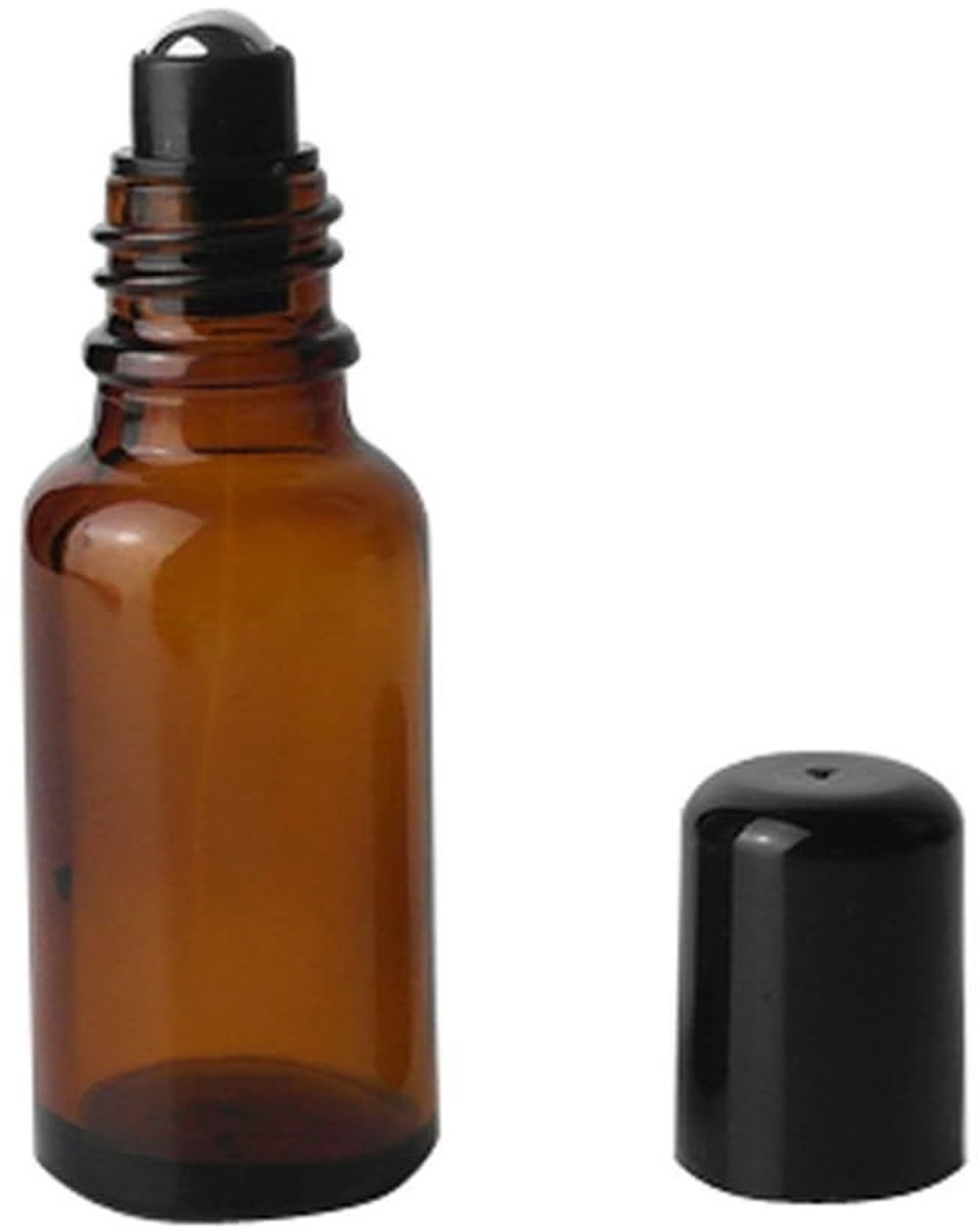 SPHProducts - Glazen Roll-On Flessen 20ml - Perfect voor Essentiële Olie - Ideaal voor Parfum - Bruin - Verpakking - Handig - Geschikt voor Reizen - Es...