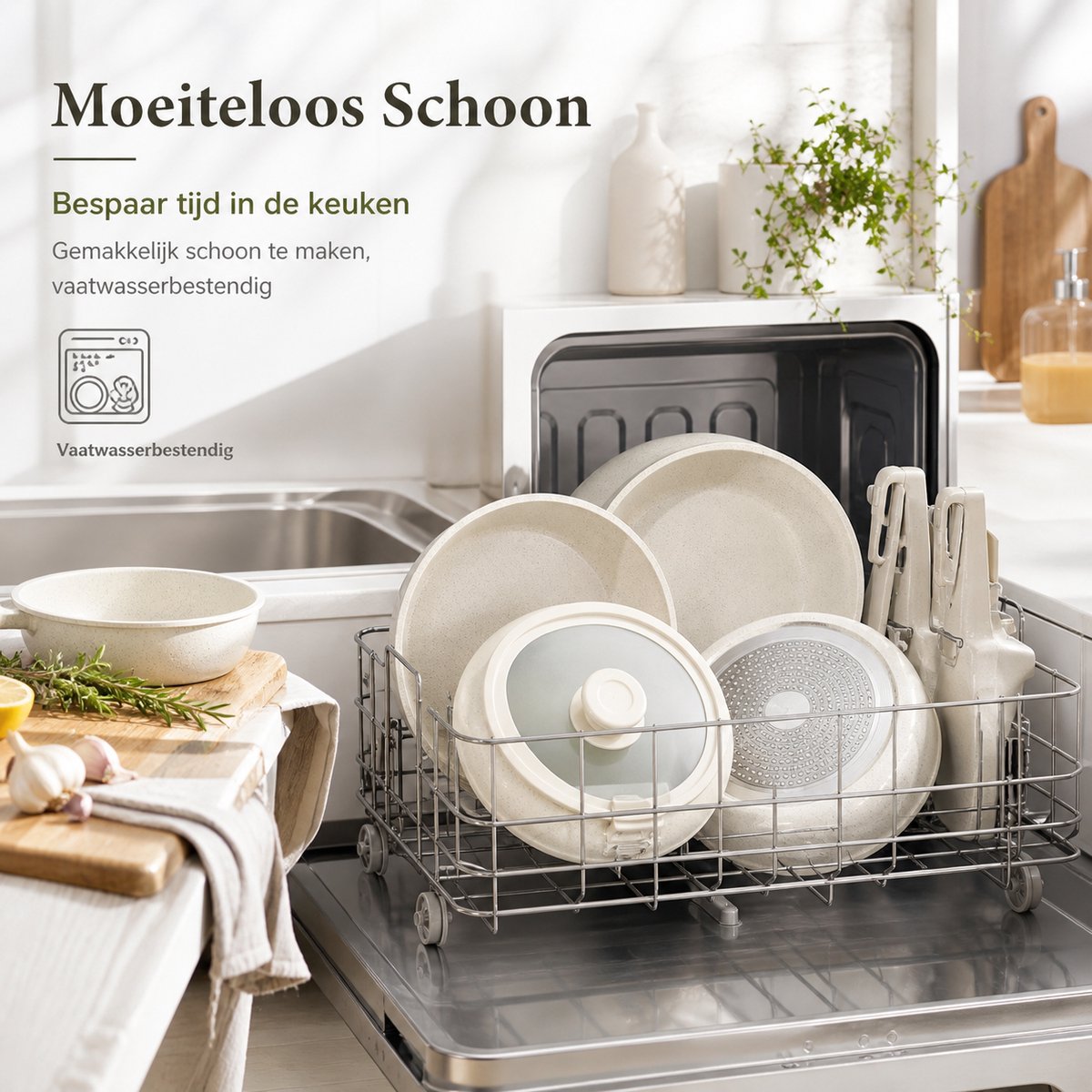 BOTC Pannenset – 11-Delig – Voor Inductie en Gas – Afneembare handgreep - Vaatwasser Bestendig — afbeelding 7