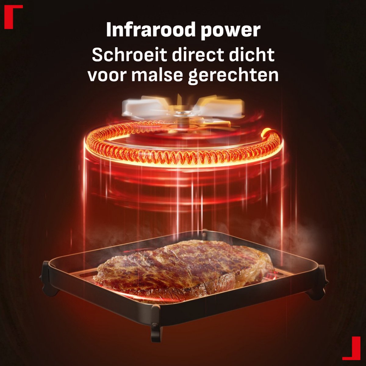 Tefal Easy Fry Infrared EY832H - Airfryer - 7L - 1700W - Infrarood Technologie - Sneller - Krokanter - Malser - 8 Programma's — afbeelding 4