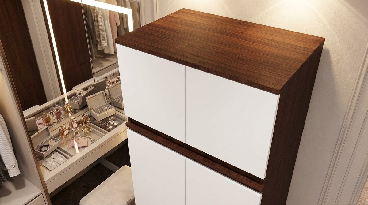 Kledingkast - Wit - 60x234x51 cm - Arqam