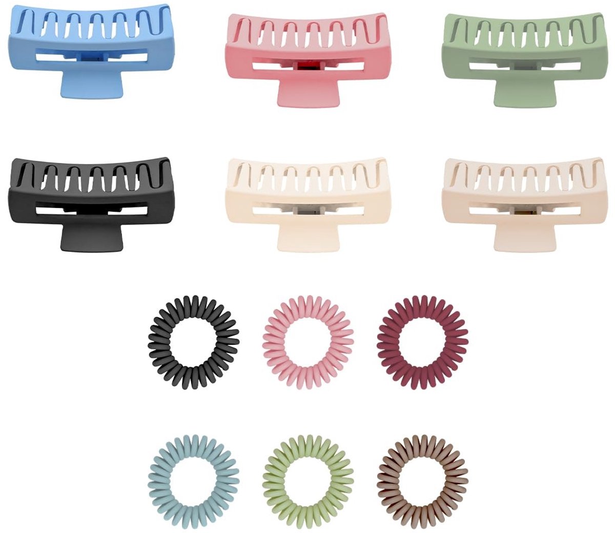 aladdien - Haarspelden - 6 Kleurige Haarclips - Grote Antislip Haarclips - Dikke Haaraccessoires - Geschikt voor Vrouwen - Kleur: Meerkleurig