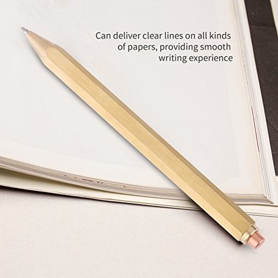 aladdien - Delicate Signature Pen - Lichtgewicht pen - Herbruikbaar ontwerp - Zwart - Hexagonaal design - Geschikt voor dagelijks gebruik - Kleur zwart — afbeelding 3