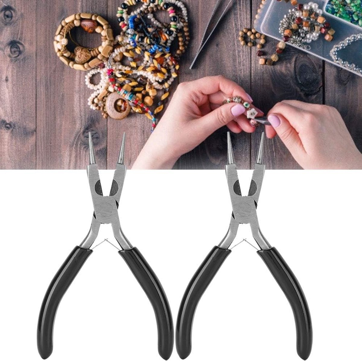 Multifunctionele Tang - 4-in-1 Gereedschap - Sieraden Maken - Ergonomische Comfortgreep - 12.5 cm - Zwart