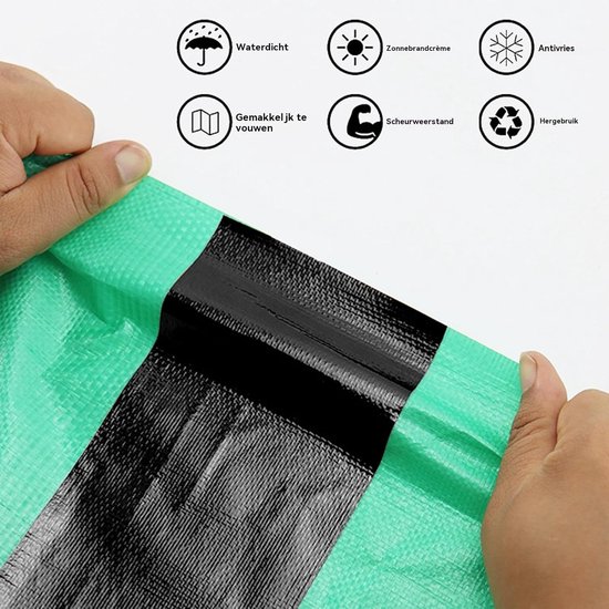 Luifel Reparatietape - Waterdicht Doek - Buiten Repareren - UV- en Hittebescherming - 10 cm x 10m - Zwart van Merkloos — afbeelding 5