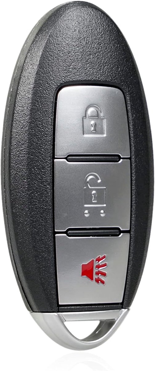 Vervangende Sleutel met 3 Knoppen voor Sleutelloze Toegang voor Nissan Quest en Juke 2011-2017, Compatibele Afstandsbediening, Zwart
