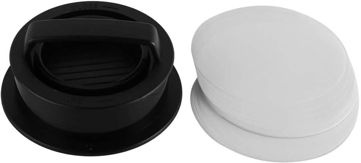 Dailygoods - 3 In 1 Hamburger Patty Maker met 100 Vellen Hamburgerpapier
