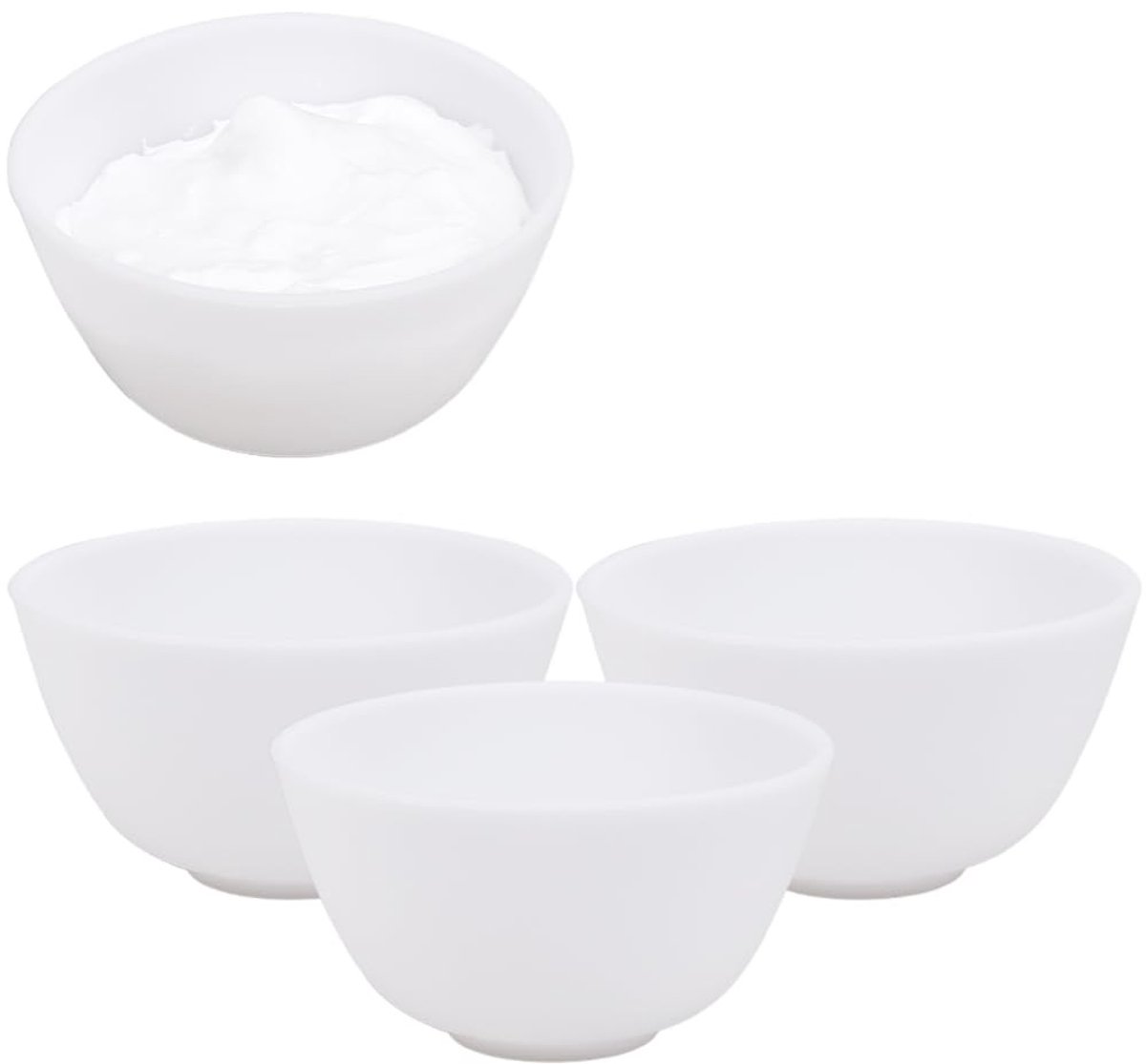 Dailygoods - Set van 4 Flexibele Siliconen Gezichtsmaskerkommen