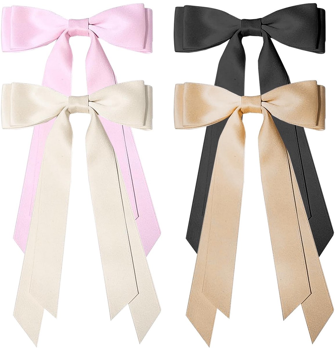 Dailygoods - Set van 4 Haarspelden met Strik en Band