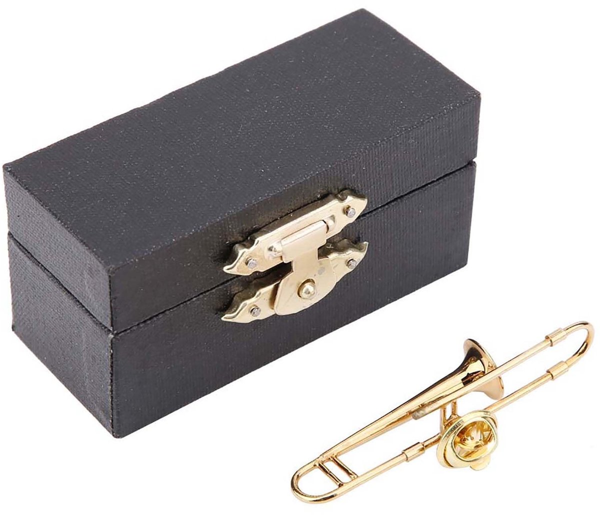 Dailygoods - Miniatuur Muzikaal Instrument Trombone met Etui