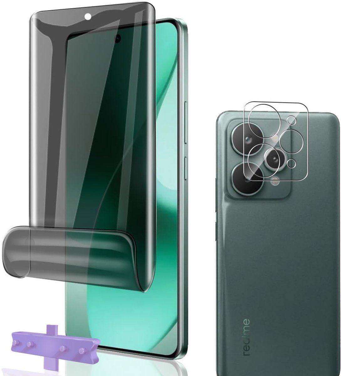 Dailygoods - Displaybeschermfolie voor Realme 15, TPU Privacy en Camera Glas