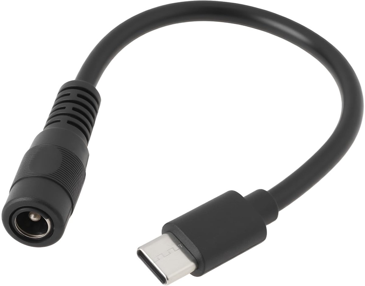 Dailygoods - USB Type-C naar DC5521 Vrouwelijke Adapterkabel 0.12m