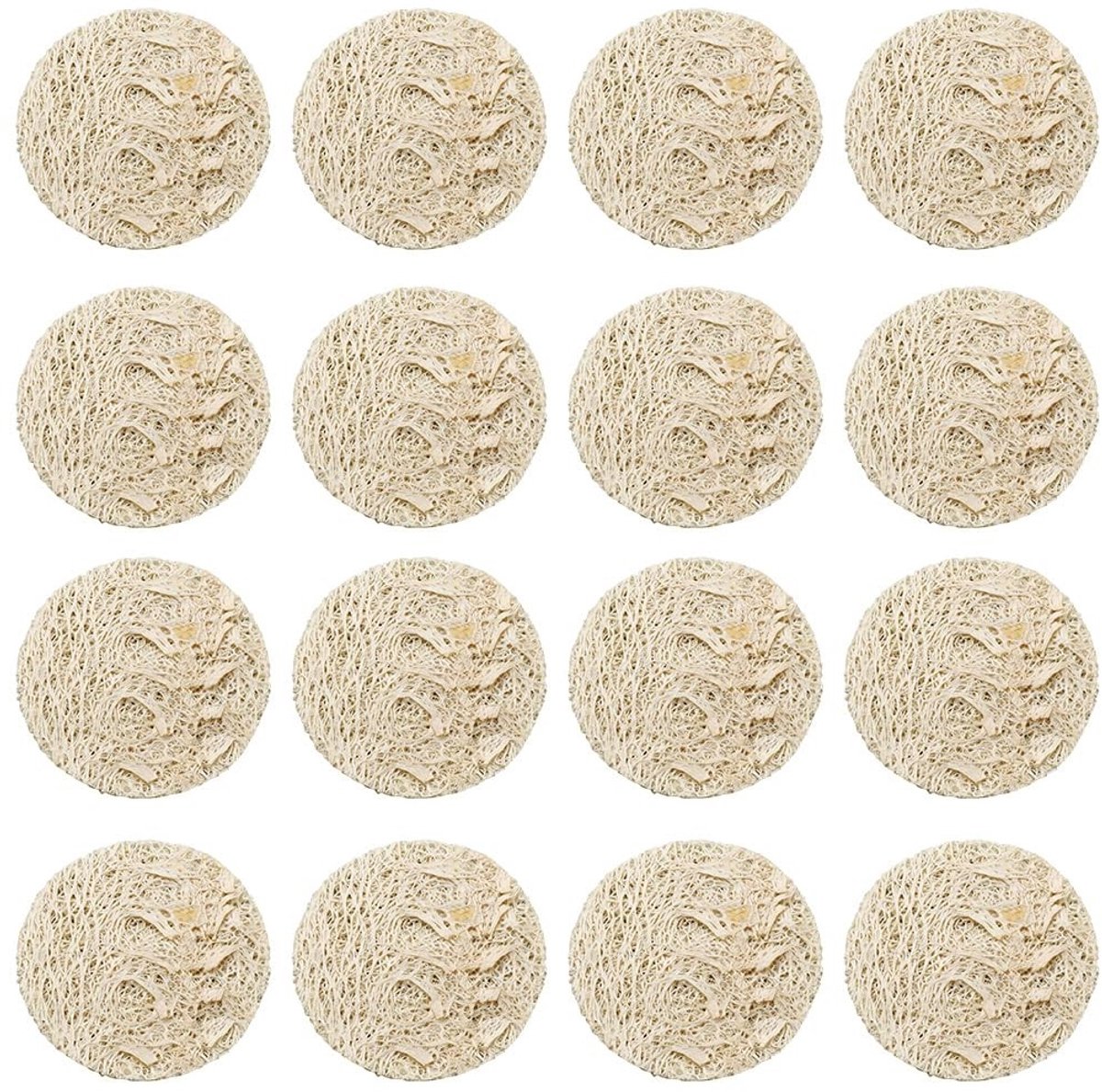 Dailygoods - 40 Stuks Natuurlijke Gezicht Loofah Exfoliërende Scrub Pads