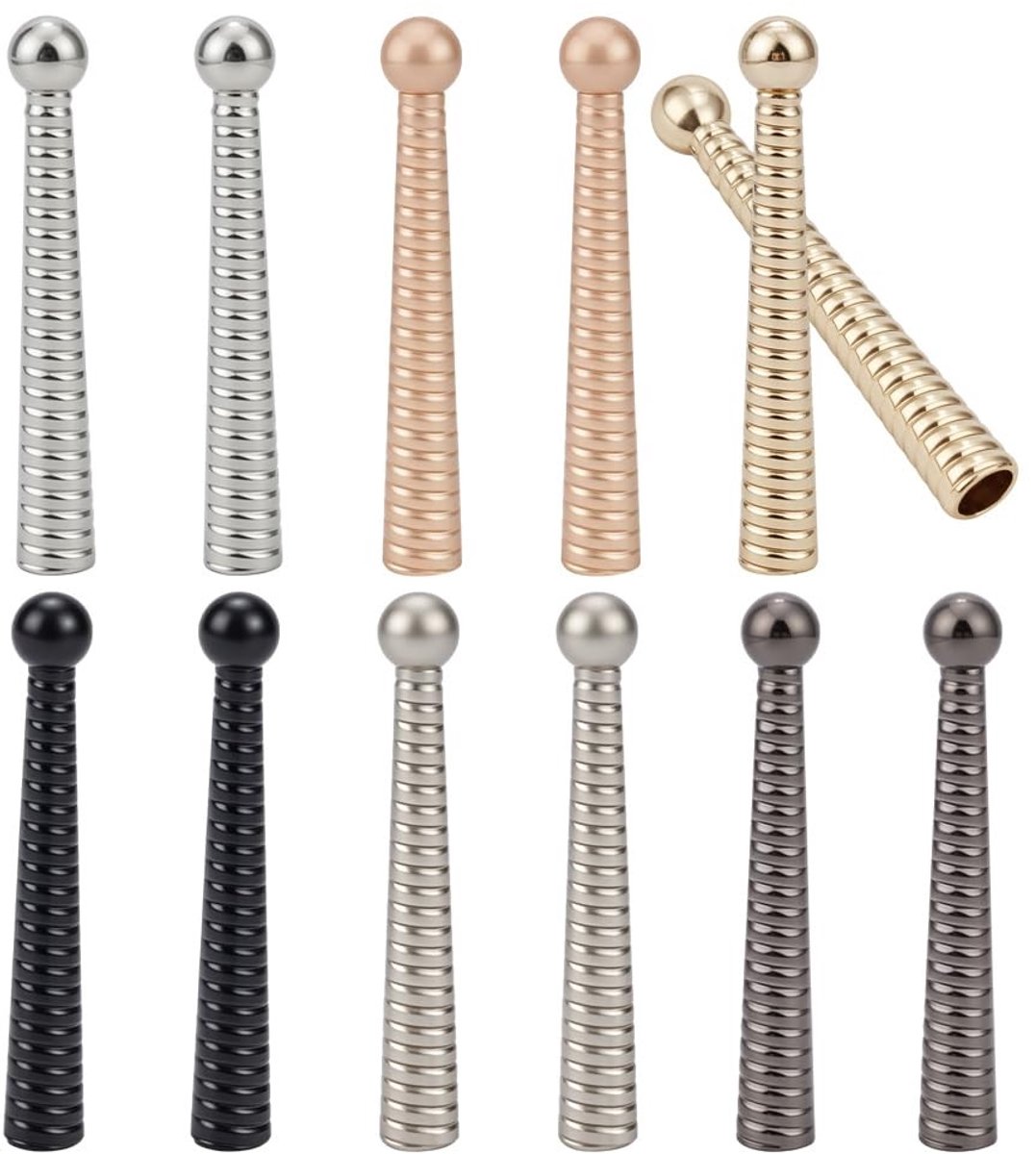 Dailygoods - Set van 12 Bolo Tie Tips in 6 Kleuren voor DIY Ambachten