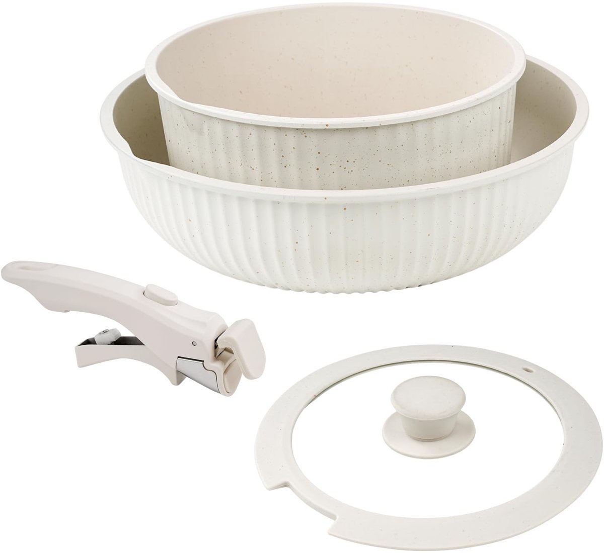 Dailygoods - Driedelige Kookgerei Set met Afneembare Handgreep