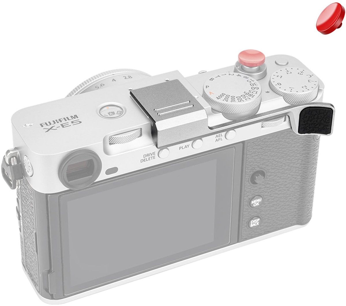 Dailygoods - Metalen Hotshoe Duimgreep met Sluiterknop voor Digitale Camera