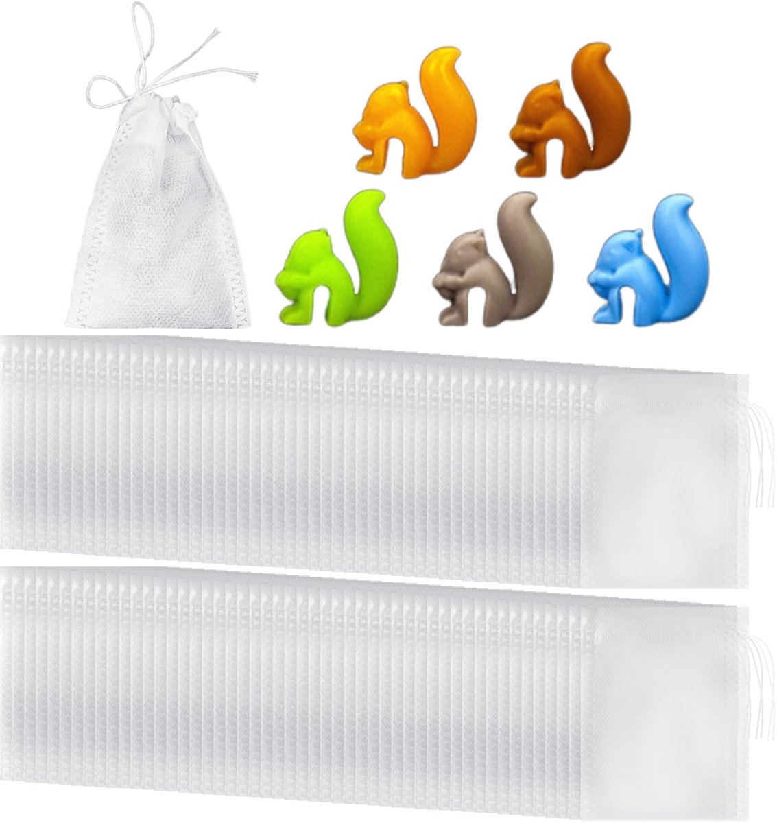 Dailygoods - 100 Theefilterzakjes met Trekkoord voor Losse Thee