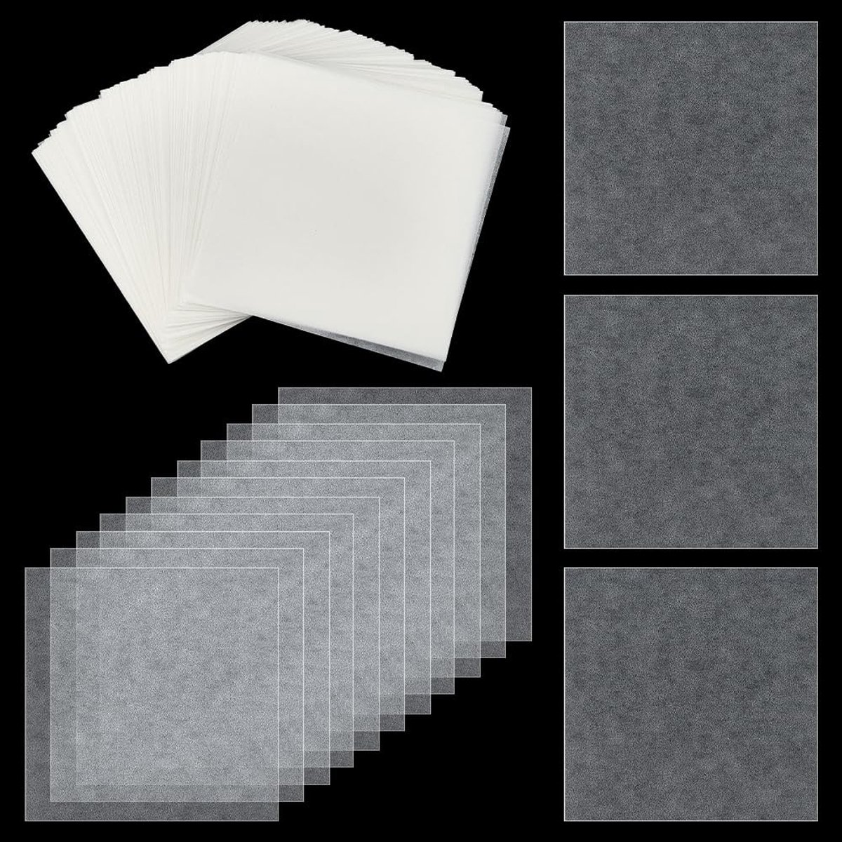 Dailygoods - 2000 Vellen Wegen Papier voor Laboratoria 7,5 x 7,5 cm