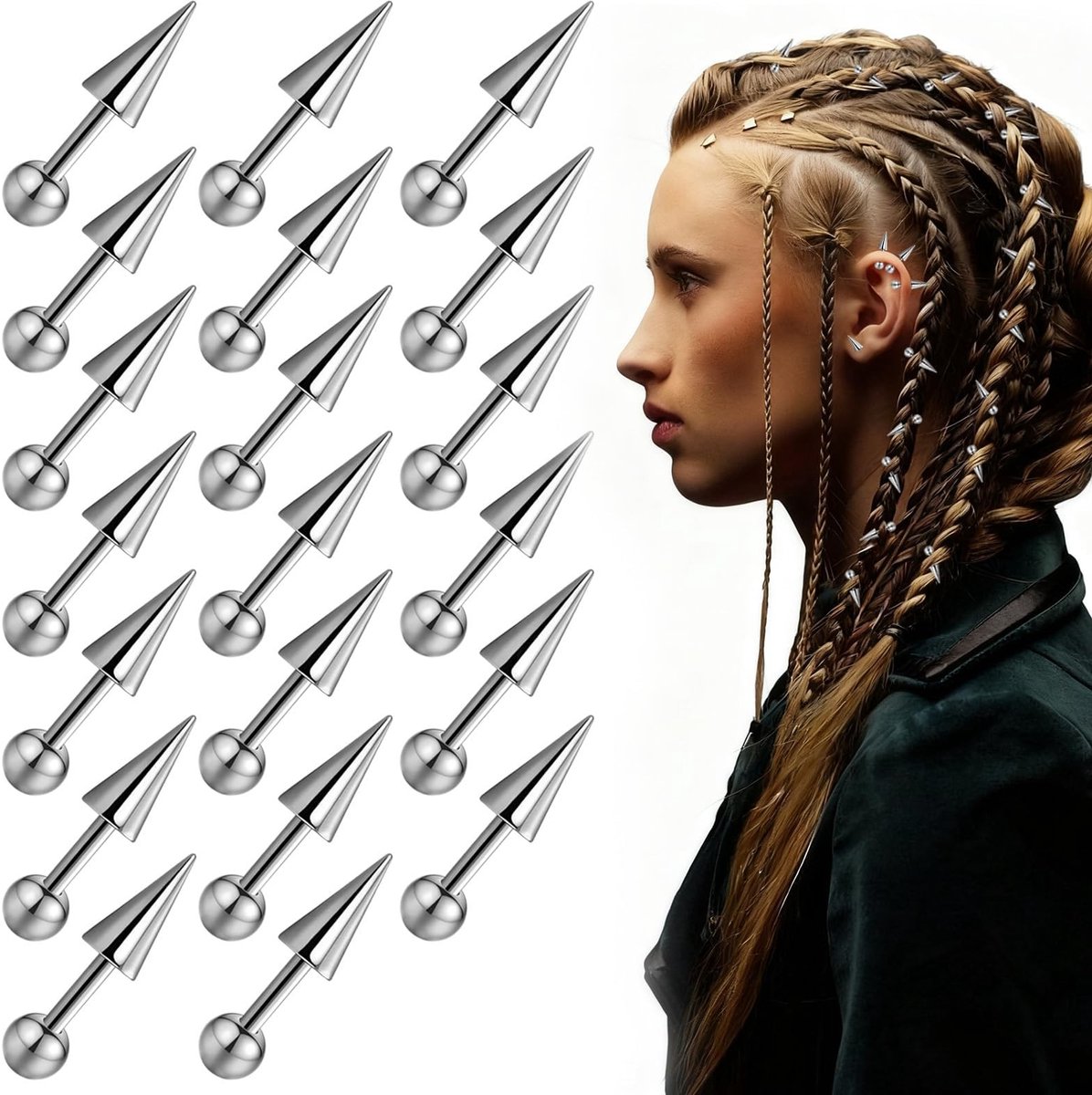 Dailygoods - Set van 20 Goth Haarspelden voor Unieke Haarsieraden