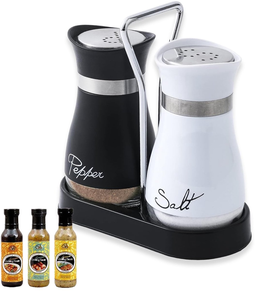Dailygoods - Peper- en Zoutstrooierset met Houder
