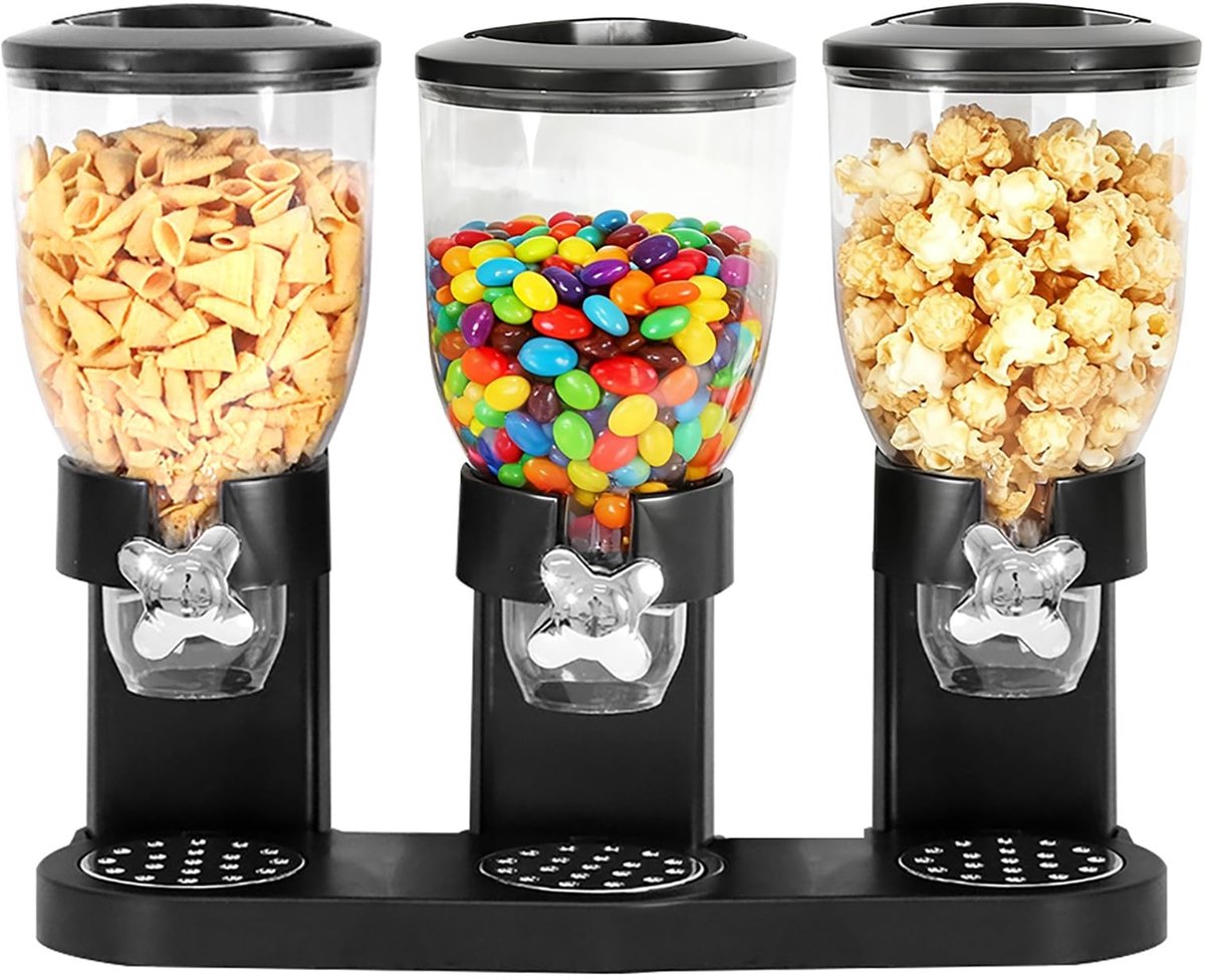 Dailygoods - Set van 3 Mueslidispensers met Deksel - Keukenorganizer voor Granen en Snoep