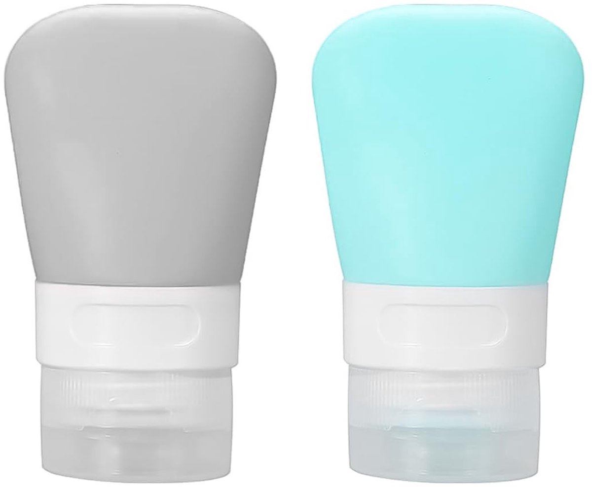 Dailygoods - 2-Pack Siliconen Reisflessen voor Cosmetica