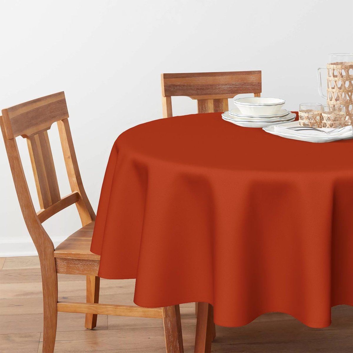 Dailygoods - Rond Tafelkleed in Linnenlook met Vlekbescherming, 140 cm