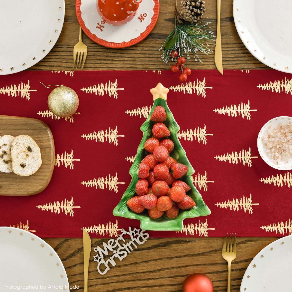 Dailygoods - Kerst Tafelloper met Winterthema, 33x303 cm