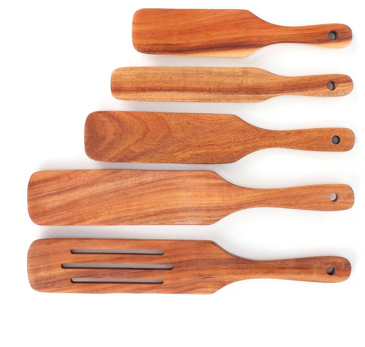 Dailygoods - 5 Stuks Houten Biefstuk Spatels voor de Keuken