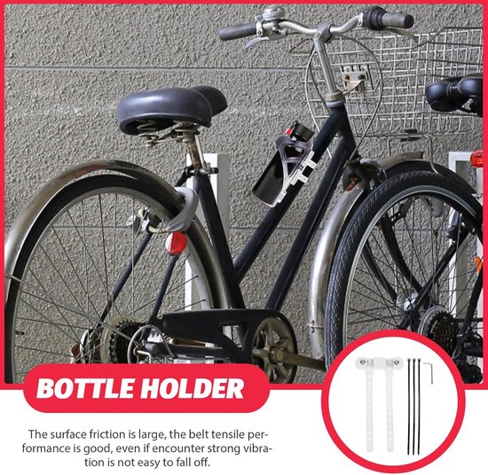 GANAZONO Fiets Waterfleshouder Montagebasis Met Verstelbare Band Sterk Antislip Ontwerp Voor Frame Stuur Zadelbuis Duurzaam Eenvoudig Te Installeren — afbeelding 5