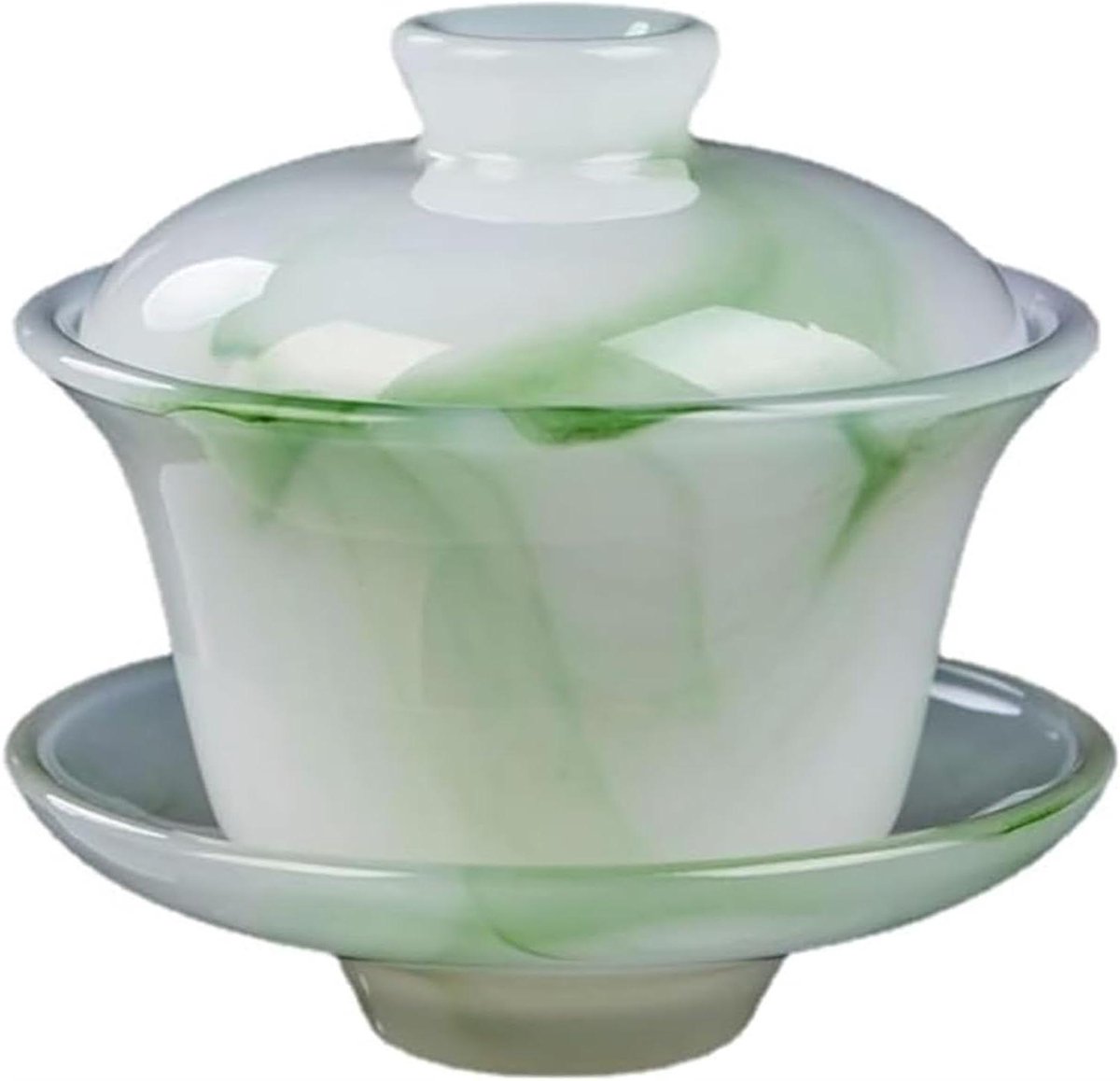 Theekom Gaiwan - Chinese theekom - Thee zetten - Traditioneel ontwerp - 160 ml - Wit
