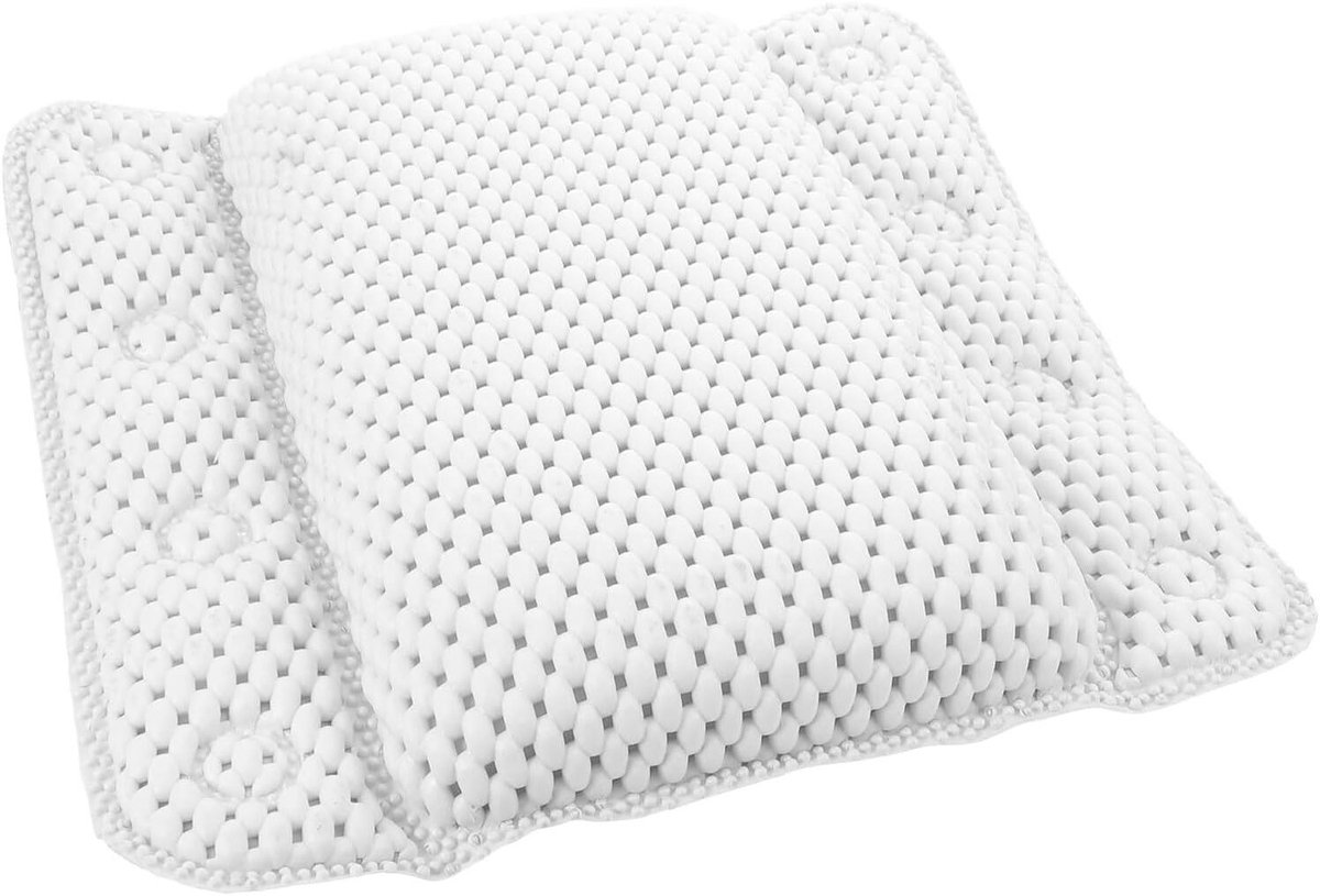 Zuigbeker badkussen hoofdkussen Ademend badkussen rugsteunkussen bad accessoires White