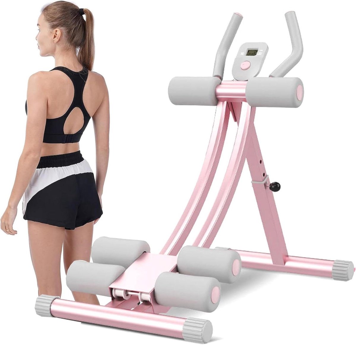 Buikspier Trainer - Abdominal Machine - Krachttraining Thuis - Verstelbare Weerstand - Max 200kg - Zwart